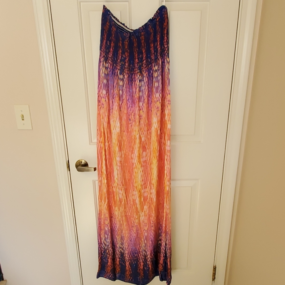 Strapless maxi dress